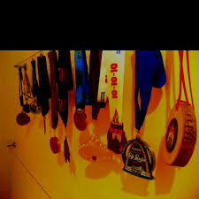 Ikea Wire Hanger Works Nicely As A Medal Display Medal Display Curtain Wire Wire Hangers