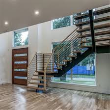Building outdoor wooden steps requires a clear, level area. China Outdoor Usage And Floating Staircase Stair Type Prefabricated Stairs Outdoor China Straight Staircase Wooden Staircase