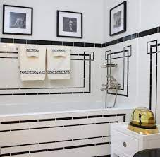 Vintage black vitrolite glass bathroom mirror splash back. 16 Stunning Art Deco Bathroom Ideas Aspect Wall Art Stickers