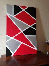 Use images for your pc, laptop or phone. Abstract Red Black White Silver Canvas Art Wall Decor Wall Etsy Geometric Wall Paint Diy Wall Painting Canvas Art Wall Decor
