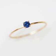 Sapphire Ring Sapphire Promise Ring Blue Gemstone Ring Thin Gold Ring Gold Sapphire Ring Simp Blue Gemstone Rings Blue Sapphire Rings Sapphire Ring Simple