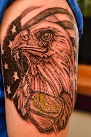 American Eagle Black And Grey Work At The Illustrator Tattoo In Dallas Ga Tattoos Sick Tattoo Military Tattoos
