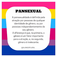 Pansexual é o indivíduo que aprecia e é atraído por pessoas de todos os tipos de gêneros ou orientações sexuais. Pin Em Lgbtqi