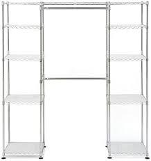Wire closet organizers are versatile to fit almost any of your storage needs and the installation is pretty easy. Amazon Com Seville Classics 14 Deep Heavy Duty Steel Wire Expandable Closet Organizer Bedroom Space Saving Free Standing Cloth Rack Adjustable Height Of Shelves Hanging Rods And Width 10 Years