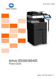 Check spelling or type a new query. Konica Minolta Bizhub 223 Product Manual Pdf Download Manualslib