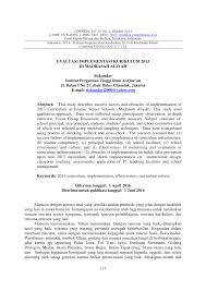 Download dokumen 1 ktsp kurikulum 2013 k13 sdmi smp. Pdf Evaluasi Implementasi Kurikulum 2013 Di Madrasah Aliyah