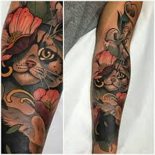 Cat Sleeve Traditional Tattoo Sleeve Sleeve Tattoos For Women Neo Traditional Tattoo