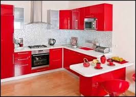 decoration de cuisine rouge et blanc idee de deco red kitchen cabinets modern kitchen kitchen interior
