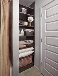 Not to mention it will be difficult to find an item you need at the moment. Open Bathroom Closet Organization Ideas 41 Inspira Spaces Bathroom Closet Designs Small Bathroom Shelves Bathroom Closet