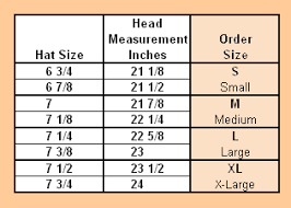 70 problem solving large hat size chart