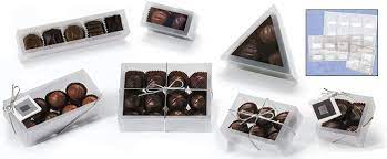 Windowed Clear Frosted Candy Boxes Macaron Packaging Truffle Boxes Candy Boxes