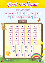 Front Back Educational Charts Hindi Varnamala Matras