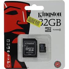 Карта памяти Kingston SDC4/32GB microSDHC Class 4 32 ГБ +microSD->SD  адаптер — купить в городе МАХАЧКАЛА