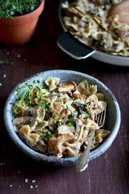 Rustic Creamy Mushroom Pasta Happy Kitchen Rocks Creamy Mushroom Pasta Vegetarian Recipes Healthy Pasta Dishes