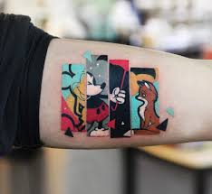 Die Tatowierten Kunst Kollagen Von Sangjin Tattoo Spirit Tatowierungen Disney Tattoos Tatowiertinte