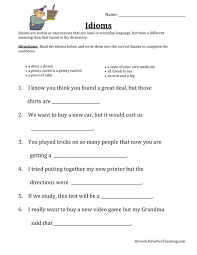 Completing Idioms Worksheet In 2020 Reading Comprehension Worksheets Comprehension Worksheets Reading Comprehension