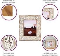 Amazon.com: Paper High Marco de fotos tallado de madera de ...