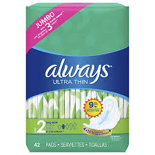 Always Ultra Thin Super Pads With Wings Unscented Unscented Size 2