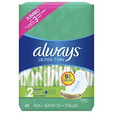 Always Ultra Thin Super Pads With Wings Unscented Unscented Size 2