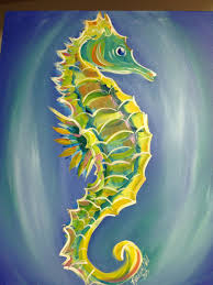 2013 Acrylic Seahorse Seahorse Painting Seahorse Art Horse Paintings Acrylic