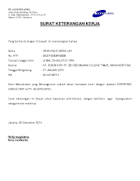 Contoh surat keterangan kerja karyawan tetap sehubungan dengan telah dipenuhi beberapa syarat oleh calon pegawai negeri sipil di. Doc Surat Keterangan Kerja Idhoe Rafa Academia Edu