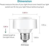 LoraTap Smart Wi-Fi LED Light Bulb Socket Adapter E26 Lamp Holder ﻿Timer, Compatible with Google Assistant and Alexa Voice Control, Smart Life App ...