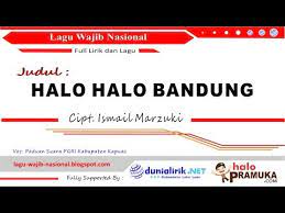Single lainnya dari ismail marzuki di antaranya selamat datang pahlawan muda. Lirik Lagu Halo Halo Bandung Wajib Nasional Ciptaan Ismail Marzuki