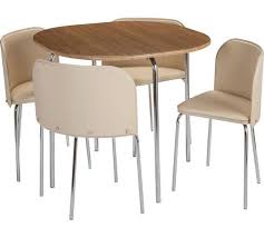 Buy Hygena Amparo Oak Effect Dining Table And 4 Chairs Cream At Argos Co Uk Your Online Shop For Dini Dining Table Compact Dining Table White Dining Chairs