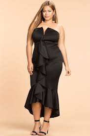 Plus Size Fall 2017 Plus Size Ruffle Hi Low Maxi Tube Dress Plus Size Evening Dresses Plus Size Plus Size Prom Dresses Plus Size Dresses