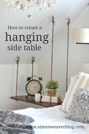 How To Make A Hanging Side Table Diy Diy Side Table Bedroom Makeover Bedside Table