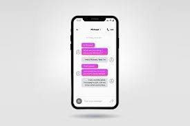 Social Network Messenger On Iphone Psd Mockup In 2020 Iphone Mockup Psd Iphone Psd Mockup Free Psd