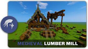 This minecraft tutorial explains how to craft a stonecutter with screenshots and. Minecraft Building Tutorial How To Build A Medieval Saw Lumber Mill Youtube