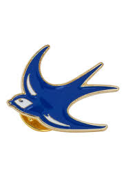 We can't really say much with our worm. Bluebird Pin Badge