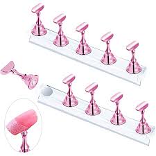 These little tabs are great for up to 24 hours! Amazon Com 2 Sets Pink Nail Stand For Press On Nails Display Magnetic Fake Nails Holder For Painting Nails Practices Beginner Acrylic Nail Art Kit Accessories Nail Salon Equipment And Decor