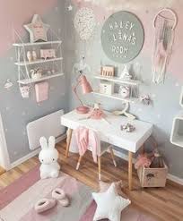 Sweet Cute Playroom For A Girl In Pink And Grey With Scandi White Junior Desk Bed Bedroomideas Nursery Nurseryi Kid Room Decor Girl Room Girl Bedroom Decor
