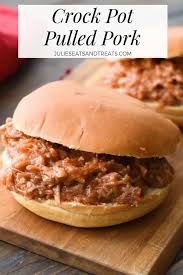 Easy crockpot pulled pork recipe! Crock Pot Pulled Pork Julie S Eats Treats