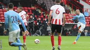Man city return to action in the premier league this saturday for their 10 a.m. Sheffield United 0 1 Manchester City Kyle Walker Scores Winner Against Former Club Bbc Sport