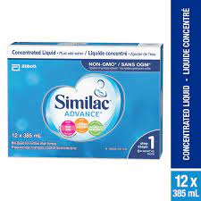 Similac Advance Step 1 Non Gmo Baby Formula Newborn Formula 0 Months 12x385 Milliliters Walmart Canada