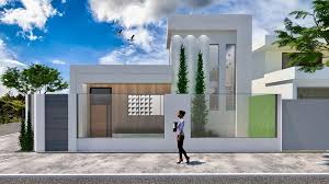 Casa con frente de pared exterior que mantiene el hermetismo del lugar. Fachadas De Casas Pequenas 50 Ideias Dicas E Projetos Incriveis Dicas Decor