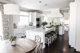 In modern times most people are rushing in the morning, a breakfast bar with bar stools seating is the perfect choice in place of the kitchen table. White Kitchen Island With Gray Seat Abacus Counter Stools Transitional Kitchen