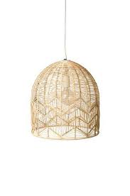 Naviti beaded pendant large white/black. Lace Rattan Pendant Natural Milly And Eugene