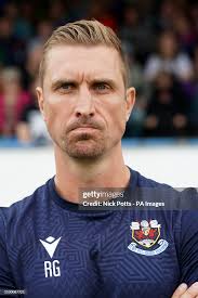 Penybont head coach Rhys Griffiths during UEFA Europa Conference...  Fotografía de noticias