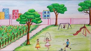 Well you're in luck, because here they come. How To Draw Scenery Of Children S Play Step By Step Youtube