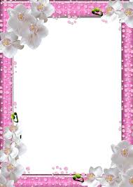 Cute Png Pink Photo Frame With White Flowers Gallery Yopriceville High Quality Images And Transparent Png Free Clipart Pink Photo Photo Frame Design Frame