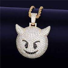 Demon Emoji Pendant Shophugee Com Custom Pendants Horn Pendant Pendant