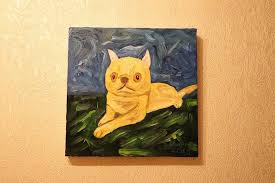 30x30cm Boyutlarinda Yagli Boya Muffin Kedi Tablo Oilpainting Painting Yagliboya Tablo Kedi Cat Hayvanresmi Animalpicture Animal Painting Art