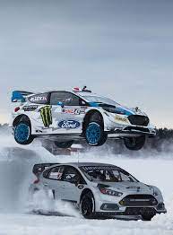Timed Flight Ken Block Ford Fiesta M Sport Wrc Oliver Solberg Ford Focus Rs Rx Gymkhana 10 Hoonigan Lulea Norbotte Ken Block Rally Car Ford Focus