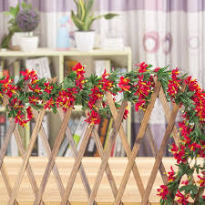 Lily Flower Rattan Indoor Artificial Flower Decoration Plastic Flower Wall Artificial Plants Rattails Living Artificial Flowers Flower Decorations Plant Decor