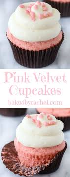 Pink Velvet Cupcakes With Cream Cheese Frosting Recipe From Bakedbyrachel Gateaux Et Desserts Cupcakes Nourriture