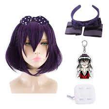 Amazon.com : PPONE Midari Ikishima Wig with Headbands Bracers Anime Kakegurui  Eye Patch + Keychain Pendant Accessories : Beauty & Personal Care
